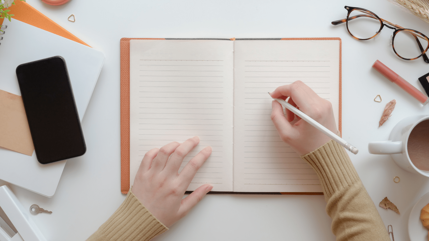 woman writing notes