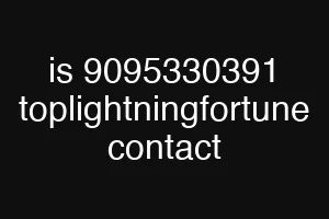 is 9095330391 toplightningfortune contact